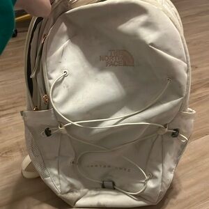 Cream white north face jester luxe backpack